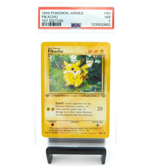 1999 PIKACHU #60 /64 1st Edition PSA 7 Pokemon Card Game